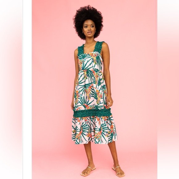 CROSBY Bowie Dress in Parrot Party - RARE - Picture 1 of 6